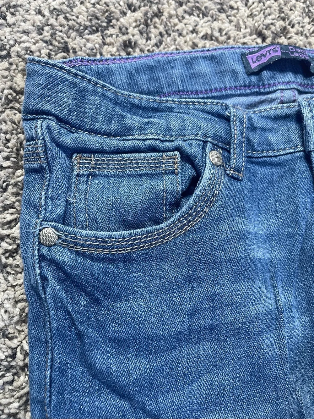 Girls Levis Denim Leggings girls size 14 regular adjustable waist skinny jeans